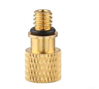 TDCuizent Brass Bike Valve Adapter for Presta to for DUNLOP Conversion Copper Alloy Pump Accessory with Threading Gold Connector for Cycling Tires and Inflatables(B)