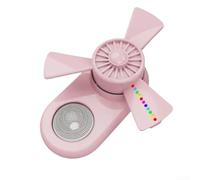 TDCuizent Car Ambient Light with Aromatherapy Diffuser USB Powered RGB Seven-Color Dynamic Replaceable Scent Pads Windmill Decoration for Most Vehicles Interior Trim(Pink)