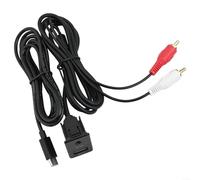 TDCuizent Car USB and AUX Port Panel Interface Extension Cable Adapter with 145cm Wire for Dashboard Flush Mount Installation in Vehicles Boats and Bicycles Black Colour