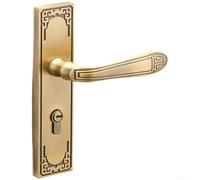 TDCuizent Chinese Style Zinc Alloy Interior Door Lock Handle Silent Magnetic Latch Multi-Layer Electroplating Bronze Green Zinc Alloy Prevents Wobbling Modern Home Decor Solid (C)