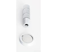 TDCuizent Concealed Floor Door Stopper Strong Magnetic Hold Minimalist Invisible No-Drill Windproof Security Adjustable Zinc Alloy Hardware Low Profile Base 4.5cm High (Elegant White)