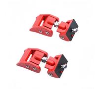 TDCuizent Dark Gray Red Metal Hood Lock Latch For Jeep For Wrangler Secure Steel Mechanism Sl ustom Fit Car Accessories 2PCS Upgrade Replacement (A pair Red)