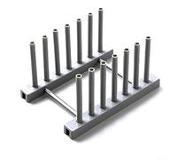 TDCuizent Detachable Plastic Kitchen Dish Rack and Utensils Holder with Removable Tray Compact Plate Drainer for Small Spaces Holds up to 6 Plates Dual-Use Drying and Storage Rack(Grey)