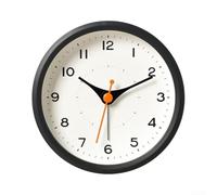 TDCuizent Digital Alarm Clock Silent Round Bedside Table Clock with Wood Finish Display for Students Bedroom Office Decor No Night Light(black)