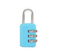 TDCuizent Digital Combination Lock Zinc Alloy 3-Digit Password Locker for School Office Cabinet Drawer Secure Storage Portable Safe Box Red Black Silver Blue(Blue)