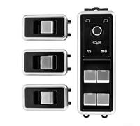 TDCuizent Digital Window Switch Retrofit Kit For Range Rover Sport L494 And L405 2013-2017 Electric Lifting Control Buttons Replacement Direct Fit Interior Upgrade Black And Silver Finish