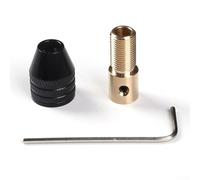 TDCuizent Drill Chuck and Wrench Set 0.3-3.4mm Clamping Range Aluminum and Brass Fixture Clamp for Electric Motor Shaft and Small Electronic Drills(2.35mm)