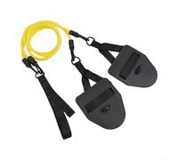 TDCuizent Dryland Swim Trainer Arms Strength Training Resistance Band Set with Paddles Detachable Elastic Hook Swimming Exercise Equipment for Indoor Outdoor Use High Elastic TPE Material(Yellow 20lb)