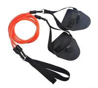 TDCuizent Dryland Swim Trainer Arms Strength Training Resistance Band Set with Paddles Detachable Elastic Hook Swimming Exercise Equipment for Indoor Outdoor Use High Elastic TPE Material(Red 30lb)
