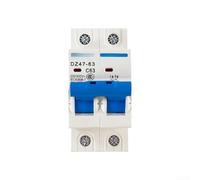 TDCuizent DZ47 2P Miniature Circuit Breaker 6A-63A Fast Response Overload Short Circuit Shield Flame Retardant PC DIN Rail Mounting Industrial Commercial Electrical System White Blue 80x36mm(40A)