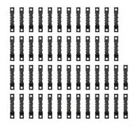 TDCuizent For Sawtooth Picture Hangers 50 Pack Black Iron Frame Hooks With Screws Load Up To 50 Lbs For Wall Mounting Photos Art Clocks Wide Wooden Frames 0.47 Inch Wide 1.74 Inch Long(black)