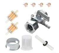 TDCuizent Generator Fuel Tank Valve Kit with Inline Filter Internal Thread M16x1.5mm Oil Switch Shut-off for 4000 4375 6500 8750 9000 Watt Generators Replacement Part for Power Equipment