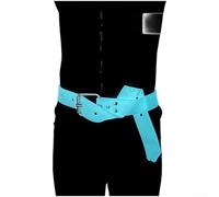 TDCuizent Glow In The Dark Scuba Diving Weight Belt Adjustable Silicone Freediving Belt with Quick Release Buckle Anti-Slip Texture for Underwater Safety (blue 130cm)