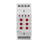 TDCuizent GRV8-10 M265 3-Phase Voltage Monitoring Relay Over Under Voltage Protection LED Status DIN Rail Mount AC DC 24-240V Adjustable Delay 0.1s-10s 101V-318V Motor Equipment Safe Switch