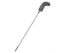 TDCuizent Gutter Cleaning Brush with Telescopic Pole 2-8.2ft Flexible Roofing Tool for Leaves Debris Removal Extendable Gutter Guard Cleaner Kit for Home from Ground(grey)