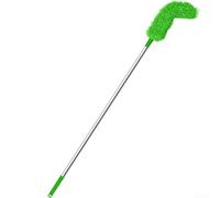 TDCuizent Gutter Cleaning Brush with Telescopic Pole 2-8.2ft Flexible Roofing Tool for Leaves Debris Removal Extendable Gutter Guard Cleaner Kit for Home from Ground(green)