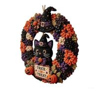 TDCuizent Halloween Fabric Wreath Craft Kit | DIY Sticker Set for Custom Spooky Decor, for versatile Indoor Outdoor Use, Creative Arts and Crafts for Adults