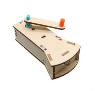 TDCuizent Hand Cranked Flashlight DIY Kit Manual Energy Generation Wooden STEM Experiment Educational Science Project Renewable Power Model For Students Interactive Learning Home School Teaching