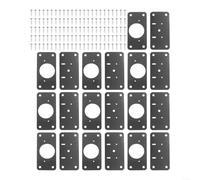 TDCuizent Hinge Repair Plate for Cabinet Stainless Steel Door Fixing Bracket with Screws Side Panel Reinforcement Kit for Broken Holes on Tables Drawers Dressers and Shelves(10pc B)