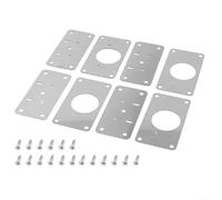 TDCuizent Hinge Repair Plate for Cabinet Stainless Steel Door Fixing Bracket with Screws Side Panel Reinforcement Kit for Broken Holes on Tables Drawers Dressers and Shelves(4pc B)