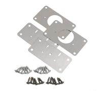 TDCuizent Hinge Repair Plate for Cabinet Stainless Steel Door Fixing Bracket with Screws Side Panel Reinforcement Kit for Broken Holes on Tables Drawers Dressers and Shelves(2pc B)