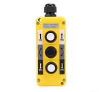 TDCuizent Industrial Push Button Switch COB-T1 COB-T2 COB-T3 IP68 Waterproof Control Station Ergonomic ABS Box 2A For Crane Hoist Lift Automation Overhead Machinery Yellow Multiple Sizes(COB-T2)