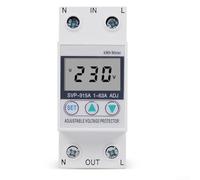 TDCuizent Intelligent Over Under Voltage Protector with Current Limiting 63A Automatic Circuit Breaker for Home Appliances Adjustable Surge Guard with LCD Power Display Self-Restoring Safety Device