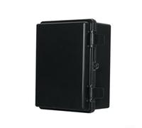 TDCuizent IP67 Waterproof Junction Box Electrical Enclosure Project Box with Hinged Lid Black ABS Plastic Housing for Electronics Cable Protection and DIY Projects(20 * 10 * 7)