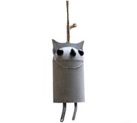TDCuizent Iron Animal Wind Chime for Garden Decor, Sturdy Metal Hanging Ornament with for fox Raccoon Bear Sheep Designs, Melodic Patio Yard for accent, Install Home Decoration (H)