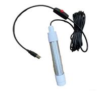 TDCuizent LED Underwater Fishing Light for Night Fishing 5V 13W USB Rechargeable Submersible Fish Attractor for Shad Crappie Squid(- 126 - White light)