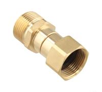 TDCuizent M22 15mm Pressure Washer Swivel Joint Brass Hose Connector Fitting with 360 Degree Rotation for Cleaning Metric M22 Male to M22 Female Adapter for Garden Yard Living Equipment