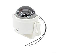 TDCuizent Marine for COMPASS with LED Light 12V DC Waterproof Direction Finder Oil Filled Damping for Stable Navigation on Boats and Yachts 360 Degree Rotating Base Bracket(White)
