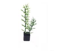 TDCuizent Miniature Artificial Green Plants Potted Fake Foliage for Home Office Decor - Plastic Ornament for Living Room Bedroom Landscape Model Diorama Accessories