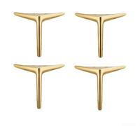 TDCuizent Modern Metal Legs 4-Pack Stamped Steel Tapered Feet for Sofa Couch Bed Cabinet DIY Replacement Project Black Gold Silver Finish Options(Titanium gold 18cm)