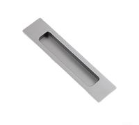 TDCuizent Modern Slotted Handle Sliding Door Pull Aluminum Alloy Self-Adhesive Backing Embedded For Pocket Folding Doors Wardrobes Cabinet Grey White Gold Black 160X38mm 1 Pair(grey)