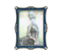 TDCuizent Ornate Gold Baroque Metal Photo Frame Intricate Scrollwork And Floral Motifs Tabletop Or Wall Decor Multiple Sizes 6 7 8 10 Inch For Wedding And Home Memories(6-inch)