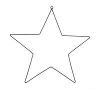 TDCuizent Pentagram Shaped Metal Wreath Frame Star Wire Garland Hoop DIY Floral Arrangement Base Wedding Party Home Décor Craft Ring in Black Sturdy Iron Structure for Handmade Celebration (E)