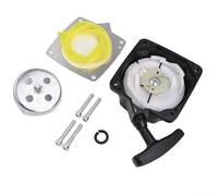 TDCuizent Pull Plate Starter Kit for Brush Cutters and Lawn Mowers Metal and Plastic Recoil Puller Assembly with Claw Screws Washer Fuel Pipe Start Replacement Parts for Garden Trimmers Cutting Tools