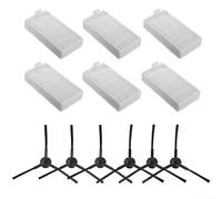 TDCuizent Replacement Side Brushes and filter Kit for ILIFE V3s V5 V5s V5s Pro Robot Vacuum Cleaner 6-Pack Accessories with Left Right Brushes and Sponge Filter Set