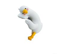 TDCuizent Resin Silly Goose Figurine Cute White Dashboard And Desk Ornament With Double-Sided Tape Whimsical Car Home Decor Accessory For Friends 55X27mm