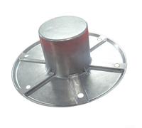 TDCuizent Round Flush Mount Pedestal Table Leg Base for RV Boat Trailer Floor Mounting Aluminium Construction Direct Replacement 5.91 Inch Outer Diameter 2.25 Inch Inner Diameter Fit