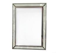 TDCuizent Silver Metal Photo Frame with Freshwater Shell Inlay