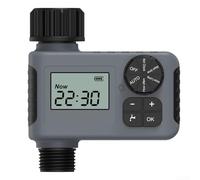 TDCuizent Smart Irrigation Timer Garden Water Controller LCD Display Programmable Schedule 1-240 Hours Dual Thread NH3/4 BSP3/4 For Lawn Yard Greenhouse Automatic Watering System Black(NH 3/4)