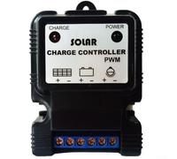 TDCuizent Solar Charge Controller for PWM 6V 12V 3A Regulator with Overcharge Protection LED Status Display 3 Modes for Home Garden Camping Off Grid Solar Panel Systems Black