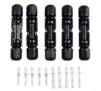 TDCuizent Solar Panel Connectors Compatible 30A 1000V DC IP65 Waterproof Double Sealed for PV Cable Extension System AWG12 AWG10 High Temperature Resistance
