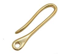 TDCuizent Solid Brass U Hook Buckle DIY Leather Craft Pure Copper Keychain Hardware Smooth Polished Finish Retro Style Fastener Gold for Wallets Bags Artistic Projects(C)