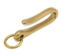 TDCuizent Solid Brass U Hook Buckle DIY Leather Craft Pure Copper Keychain Hardware Smooth Polished Finish Retro Style Fastener Gold for Wallets Bags Artistic Projects(D)