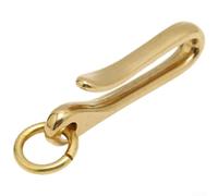 TDCuizent Solid Brass U Hook Buckle DIY Leather Craft Pure Copper Keychain Hardware Smooth Polished Finish Retro Style Fastener Gold for Wallets Bags Artistic Projects(E)