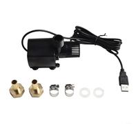 TDCuizent Submersible USB Water Pump 500L/H 4W DC 5V Quiet Operation 1.5m Cable Fountain Pump For Aquarium Indoor Campsites Water Gardens Tabletop Fountains Black