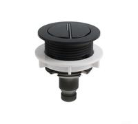 TDCuizent Toilet Cistern Push Button Dual Flush Valve Replacement for Bathroom Water Tank Chrome Plated ABS Round Double Flush Actuator with Half and Full Mode Install Fixtures(Black)